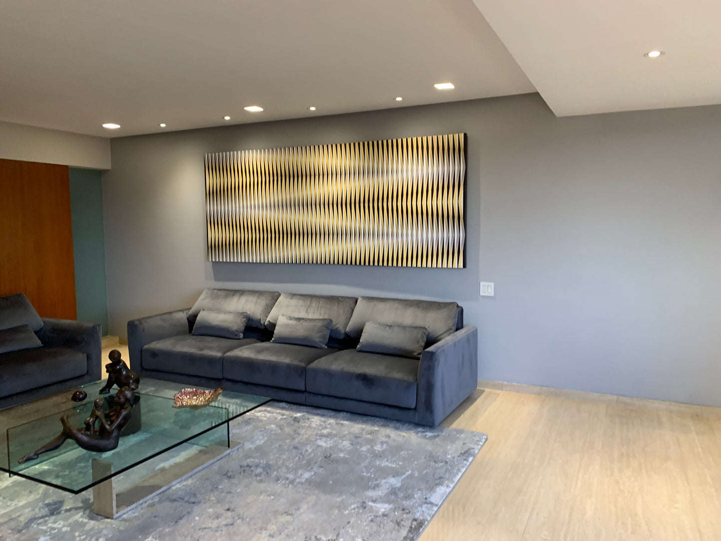 Cuadro en Lienzo, Arte Abstracto Lineal de César Otero, Arte Contemporáneo para Decoración de Interiores, Salas de Estar, Dormitorios, Comedores, Entradas y Oficinas - Cesar Otero l Arte Moderno