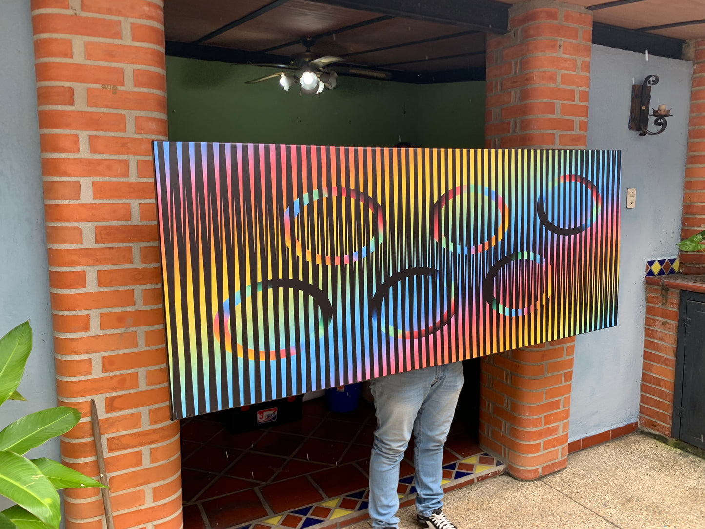 Cuadro en Lienzo, Arte Abstracto Armonía Geométrica de César Otero, Arte Contemporáneo para Decoración de Interiores, Salas de Estar, Dormitorios, Comedores, Entradas y Oficinas - Cesar Otero l Arte Moderno