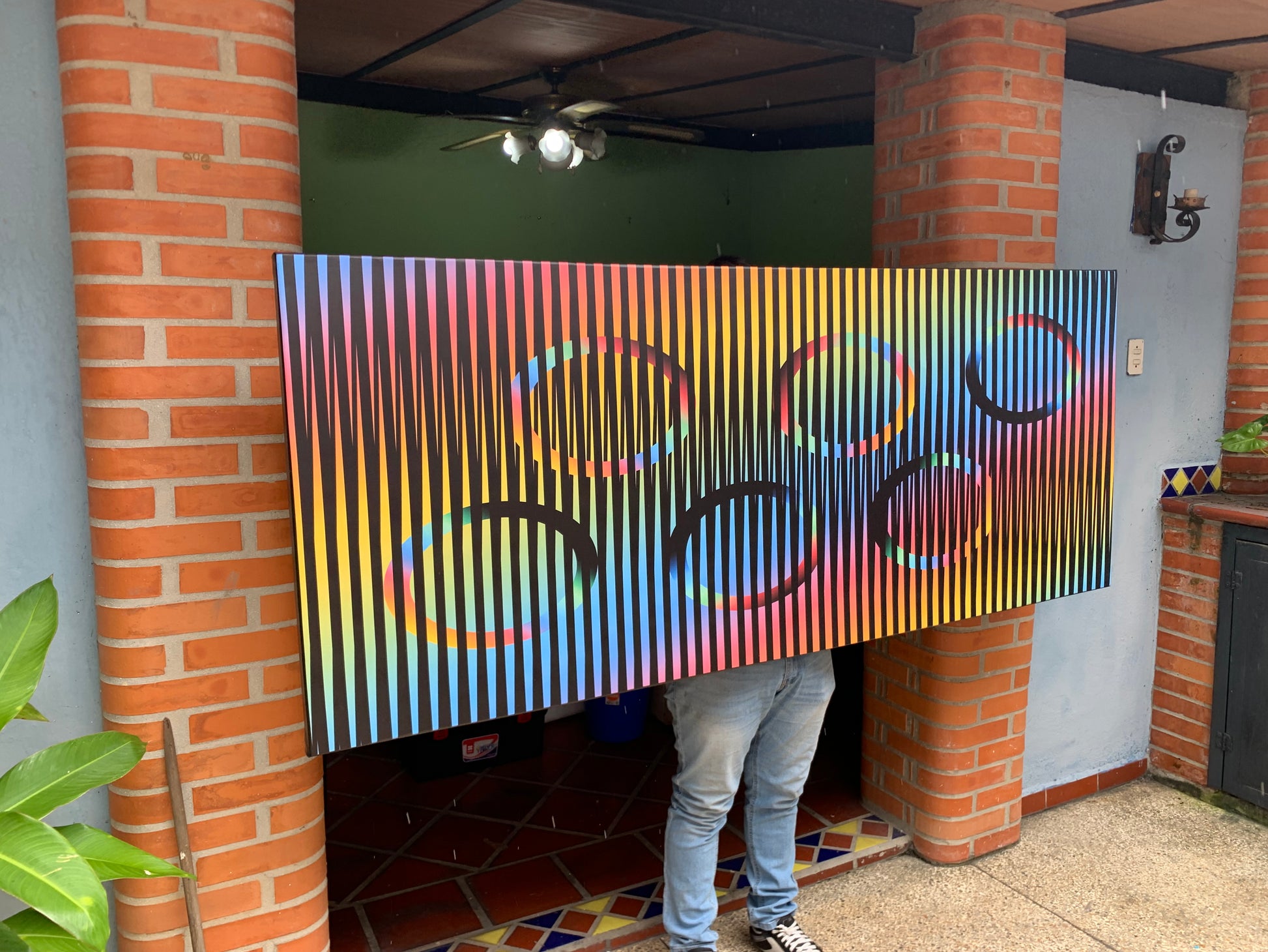 Cuadro en Lienzo, Arte Abstracto Armonía Geométrica de César Otero, Arte Contemporáneo para Decoración de Interiores, Salas de Estar, Dormitorios, Comedores, Entradas y Oficinas - Cesar Otero l Arte Moderno