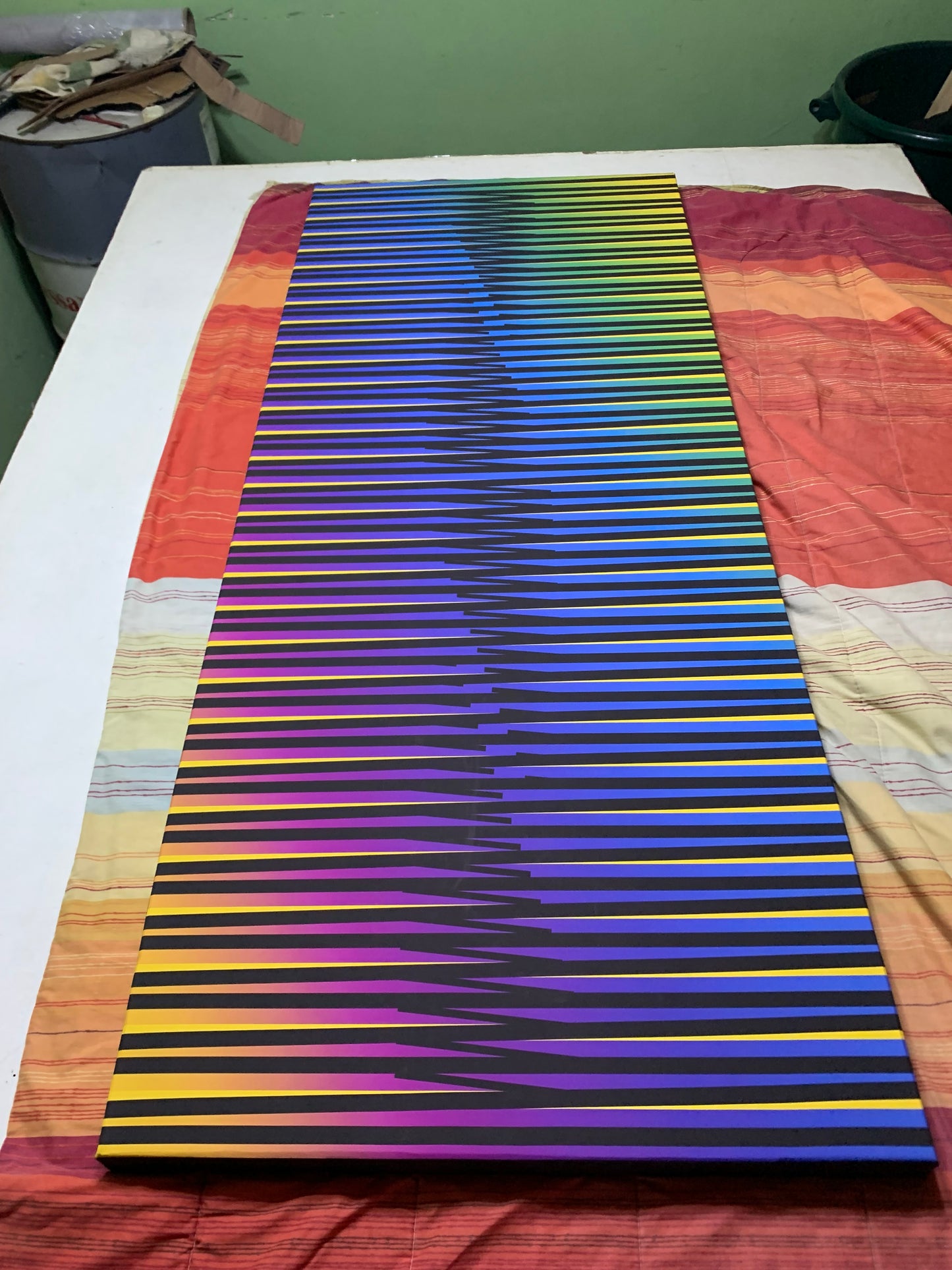 Cuadro en Lienzo, Arte Abstracto Sinfonía Cromática de César Otero, Arte Contemporáneo para Decoración de Interiores, Salas de Estar, Dormitorios, Comedores, Entradas y Oficinas - Cesar Otero l Arte Moderno