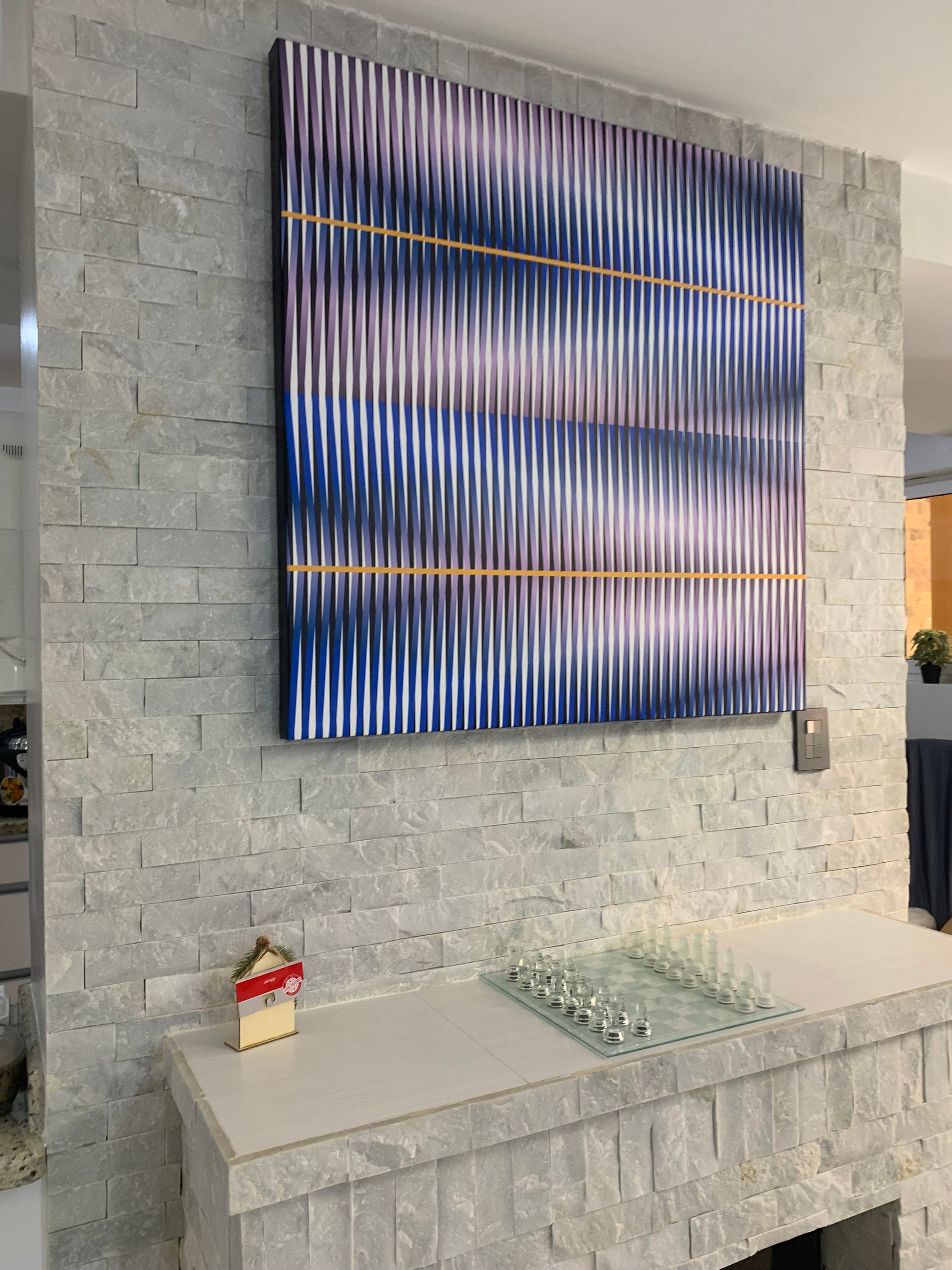 Cuadro en Lienzo, Arte Abstracto Lineal de César Otero, Arte Contemporáneo para Decoración de Interiores, Salas de Estar, Dormitorios, Comedores, Entradas y Oficinas - Cesar Otero l Arte Moderno