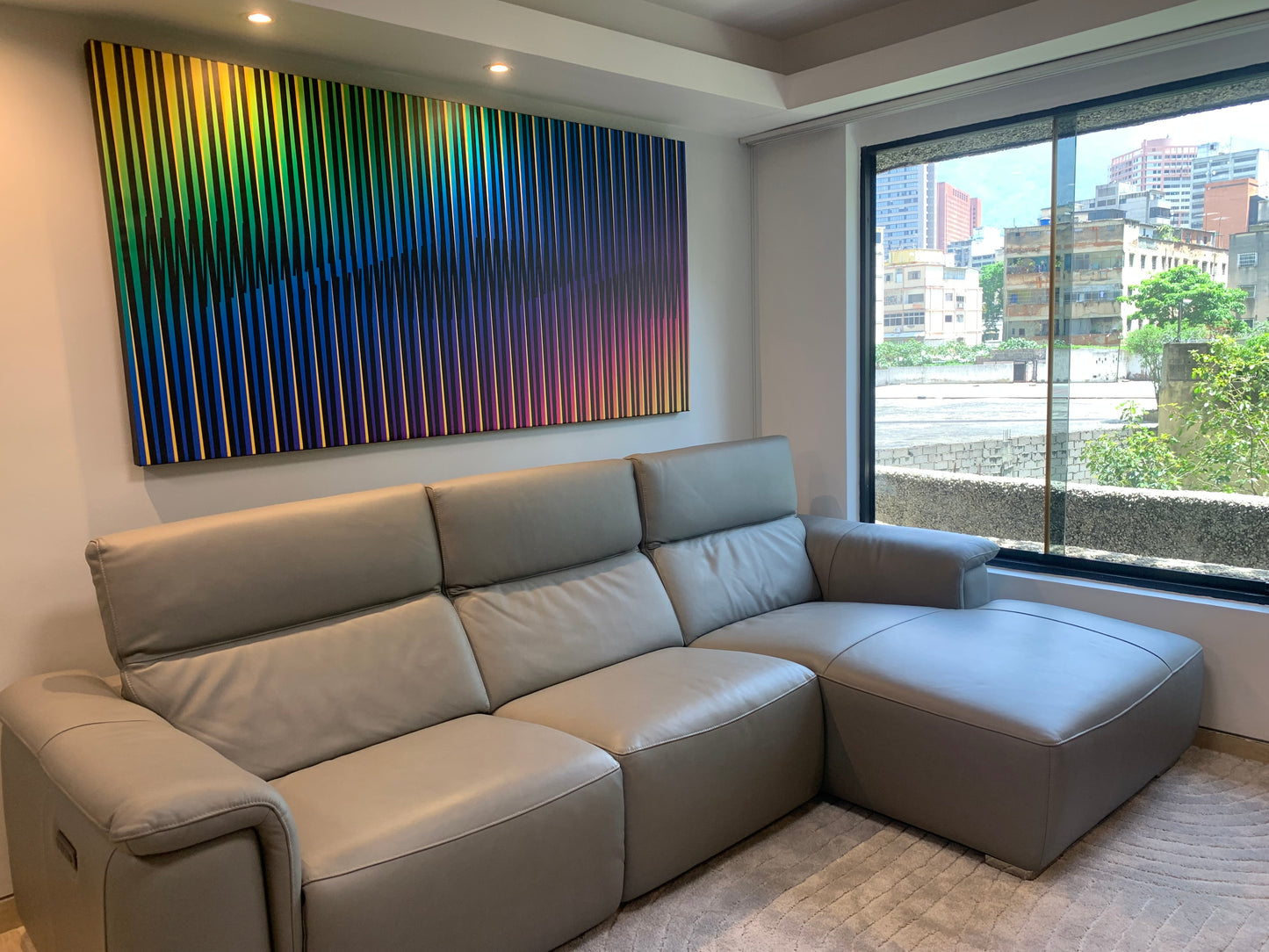 Cuadro en Lienzo, Arte Abstracto Sinfonía Cromática de César Otero, Arte Contemporáneo para Decoración de Interiores, Salas de Estar, Dormitorios, Comedores, Entradas y Oficinas - Cesar Otero l Arte Moderno