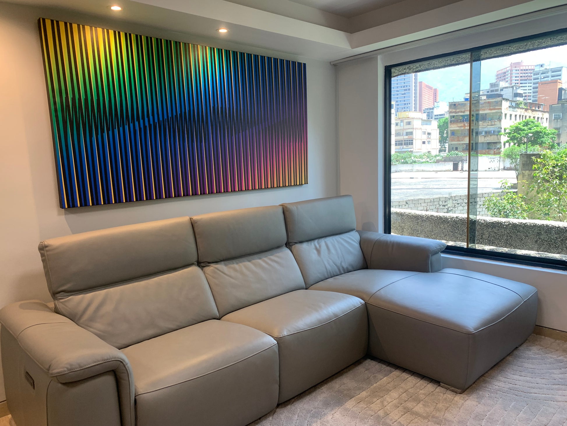 Cuadro en Lienzo, Arte Abstracto Sinfonía Cromática de César Otero, Arte Contemporáneo para Decoración de Interiores, Salas de Estar, Dormitorios, Comedores, Entradas y Oficinas - Cesar Otero l Arte Moderno