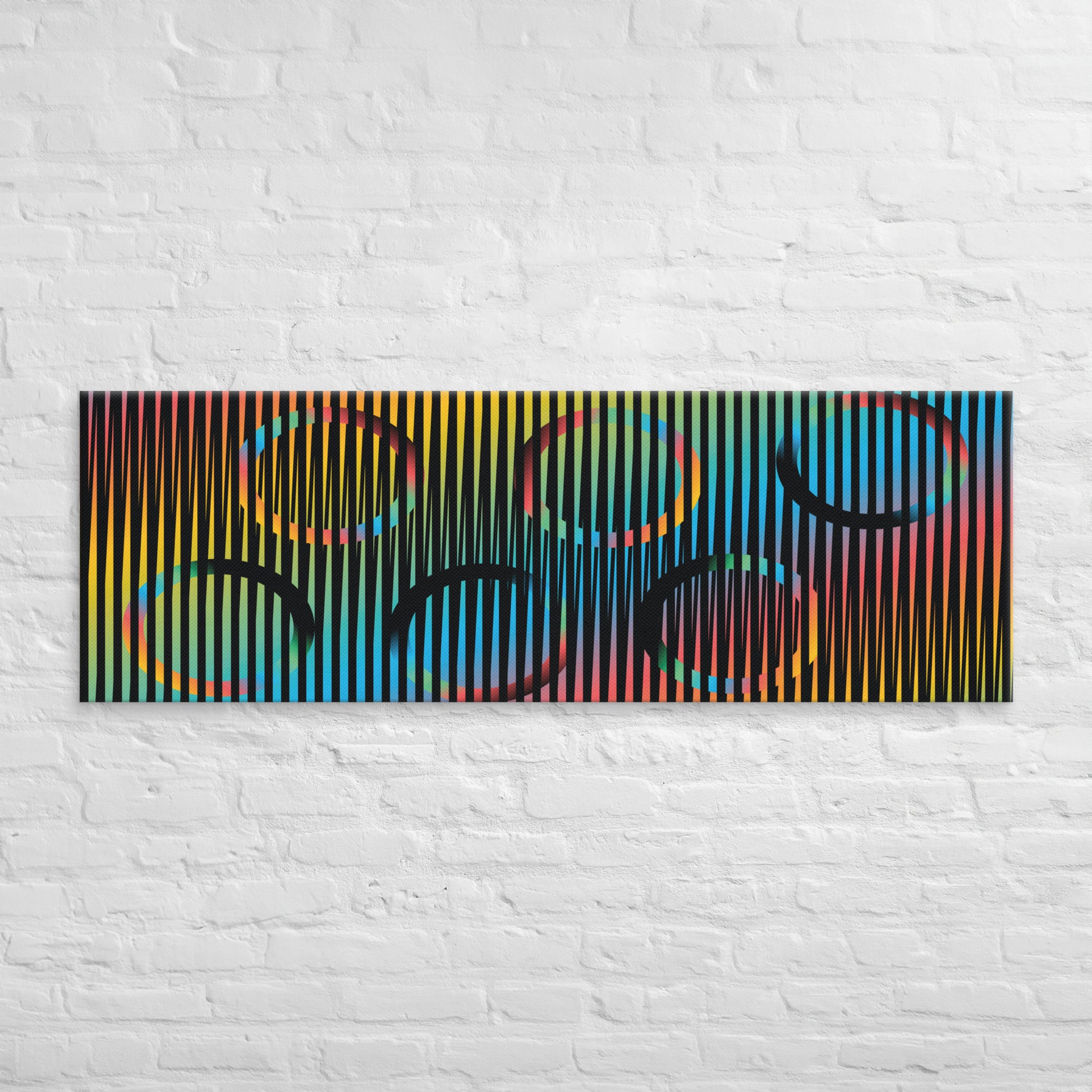 Cuadro en Lienzo, Arte Abstracto Armonía Geométrica de César Otero, Arte Contemporáneo para Decoración de Interiores, Salas de Estar, Dormitorios, Comedores, Entradas y Oficinas - Cesar Otero l Arte Moderno