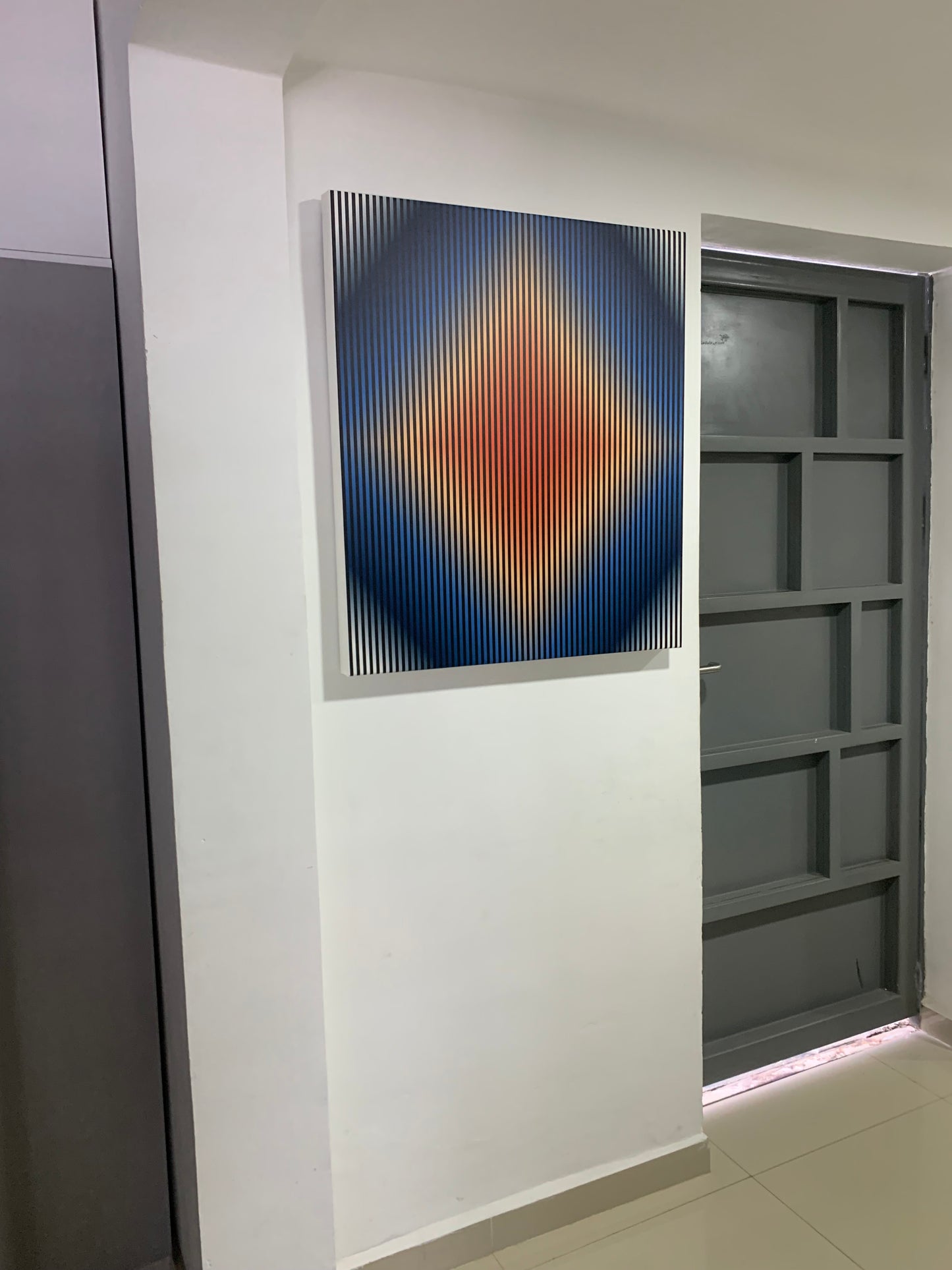 Cuadro en Lienzo, Arte Abstracto Rombos Único de César Otero, Arte Contemporáneo para Decoración de Interiores, Salas de Estar, Dormitorios, Comedores, Entradas y Oficinas