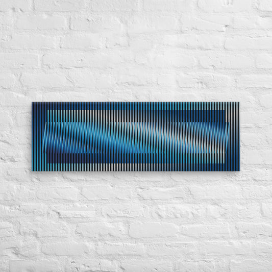 Canvas Painting, Blue Rhythmic Abstract Art by César Otero, Contemporary Art for Interior Decoration, Living Rooms, Bedrooms, Dining Rooms, Entryways and Offices