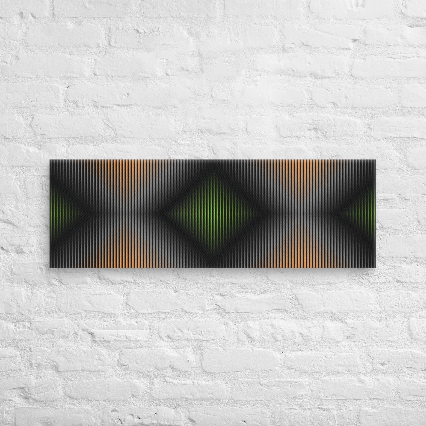 Canvas Painting, Abstract Art Deep Rhombuses by César Otero, Contemporary Art for Interior Decoration, Living Rooms, Bedrooms, Dining Rooms, Entryways and Offices